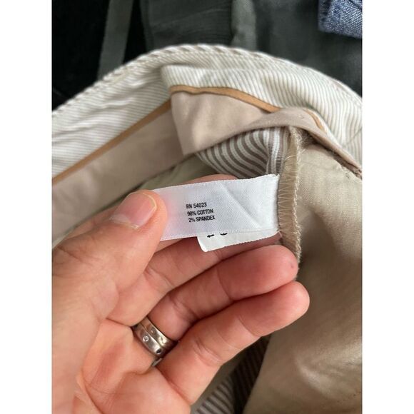 Gap cream and tan pin striped crop pants 10 - Picture 3 of 4